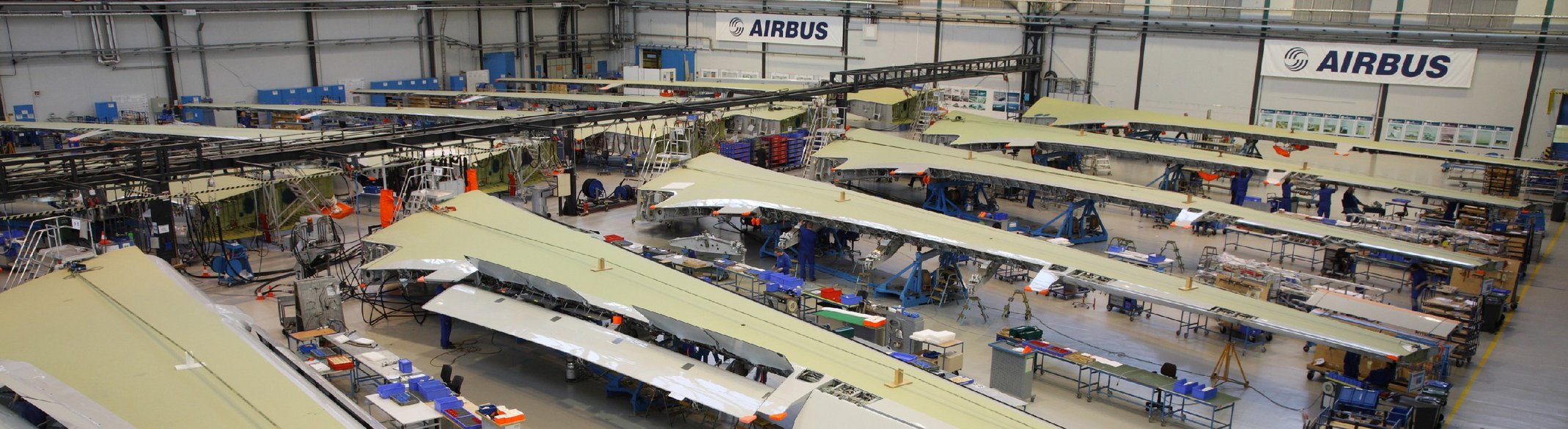 Materialmanagement-Logistiksystem für die Erfassung und Lagerung der Airbus A350 Flügelsektion